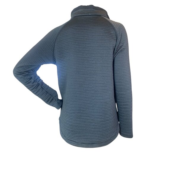 Columbia Women's Half Zip Longline Ribbed Sweatshirt L Gray #289M - Picture 4 of 11